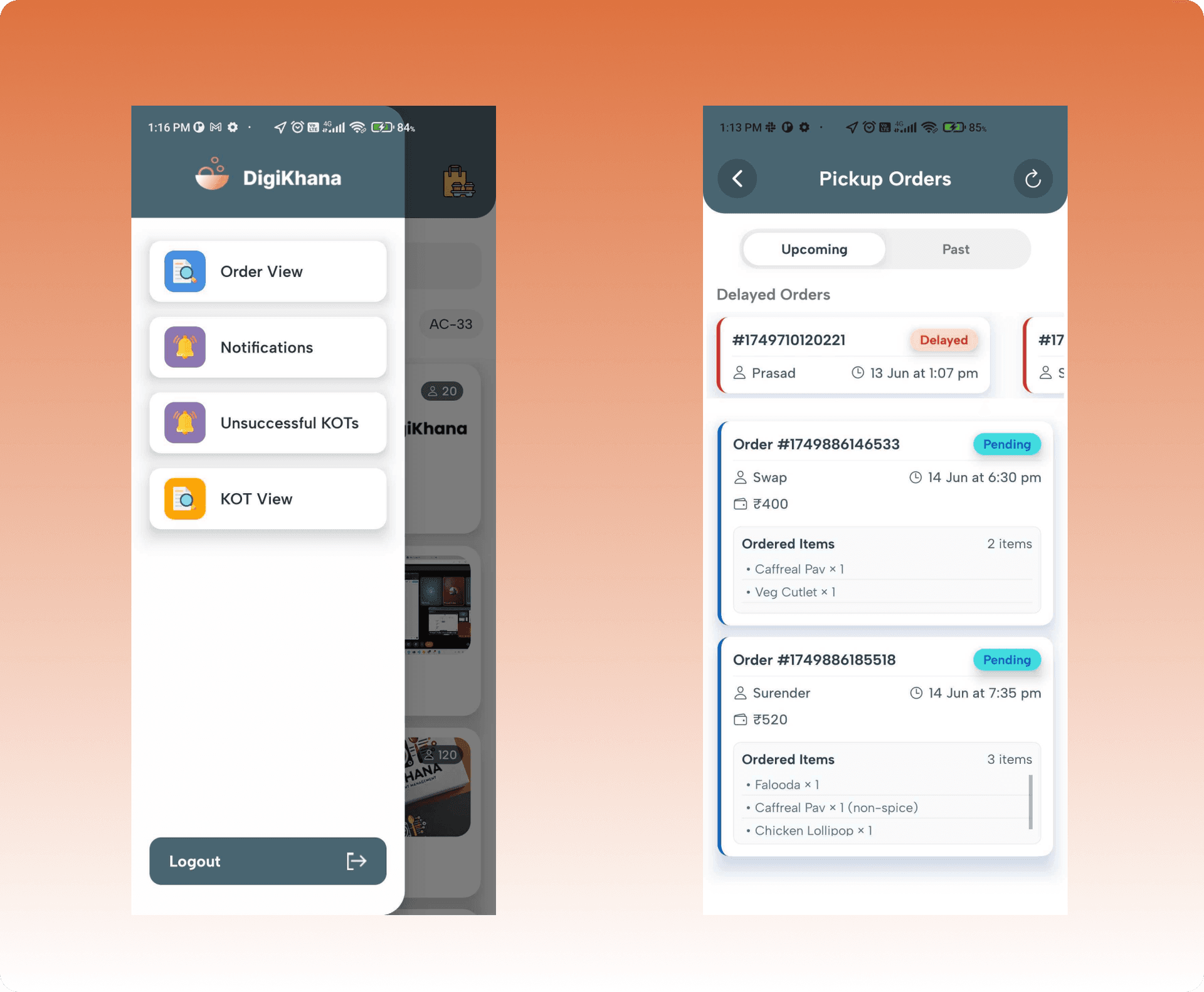 Seamless Pickup & Delivery Order Handling